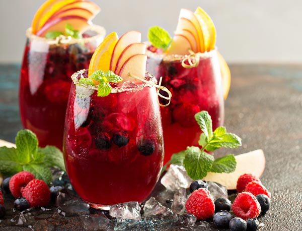 Rote Beeren Bowle