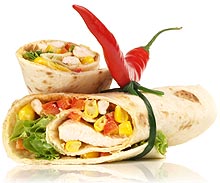 Chicken Wrap mit Mais