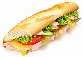 Croque mit Schinken und Käse überbacken