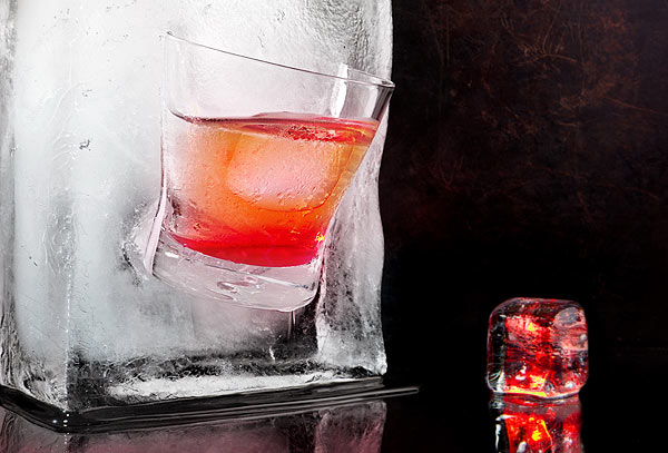 Campari auf Eis